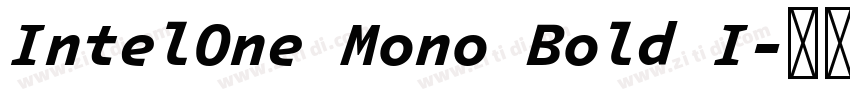 IntelOne Mono Bold I字体转换